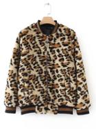 Shein Faux Fur Leopard Jacket