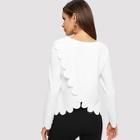 Shein Scallop Trim Tulip Back Top