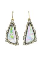 Shein Natural Stone Rhinestone Shape Earrings