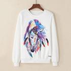 Shein Horse Print Sweatshirt