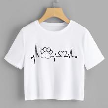 Shein Graphic Printed Crop Tee