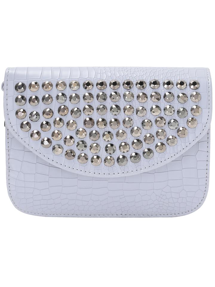Shein Blue Bead Pu Satchel Bag