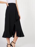 Shein V Notch Front Ruffle Trim Skirt