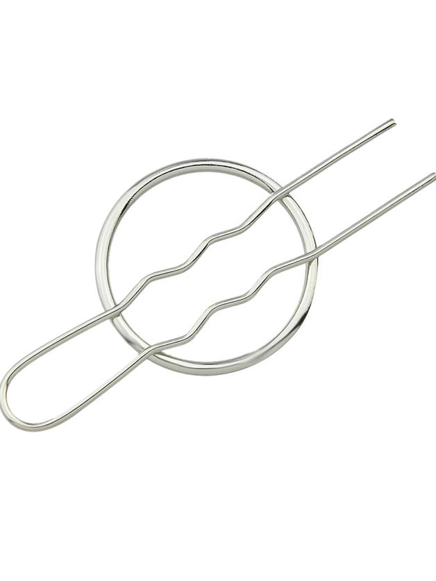 Shein Silver New Arrivals Big Round Hair Sticks Accessories