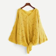 Shein Plus Loose Knit Knot Sweater