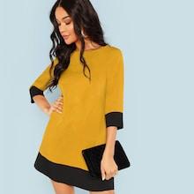 Shein Contrast Trim Tunic Dress