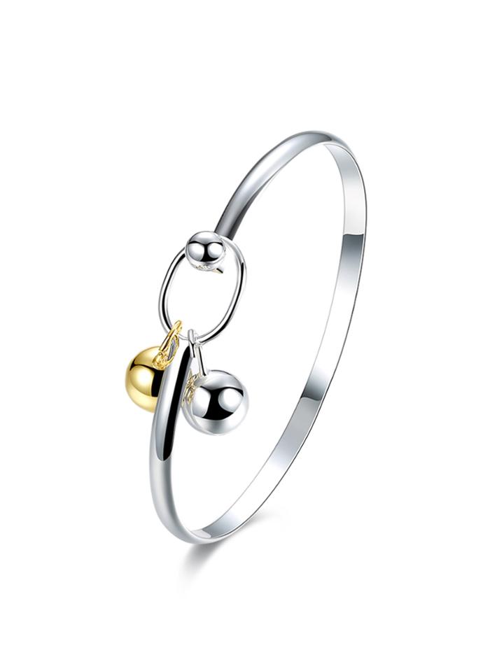 Shein Two Tone Bracelet With Ball Detail
