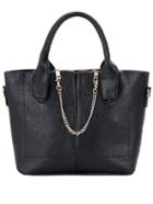 Shein Black Chain Embellished Pu Tote Bag