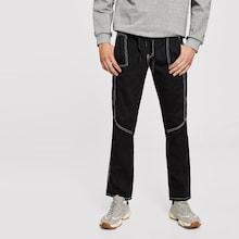 Shein Men Embroidery Detail Straight Jeans