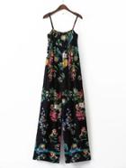 Shein Cami Straps Floral Print Jumpsuit