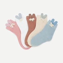 Shein Toddler Girls Ear Decorated Socks 5pairs