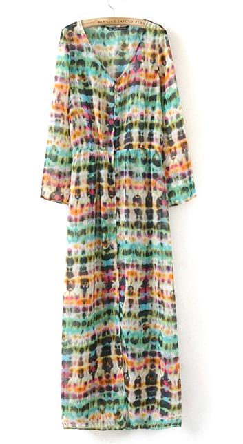 Shein Design And Colour Patterns Cardign Dress