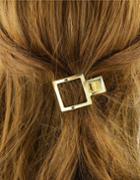 Shein Gold Plated Geometric Hair Comb