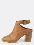 Shein Mule Slingback Booties Tan