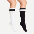 Shein Striped Calf Length Socks 2pairs