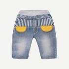 Shein Boys Pocket Detail Striped Denim Shorts