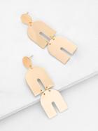 Shein Double U Magnet Design Drop Earrings