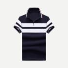Shein Men Varsity Striped Striped Polo Shirt