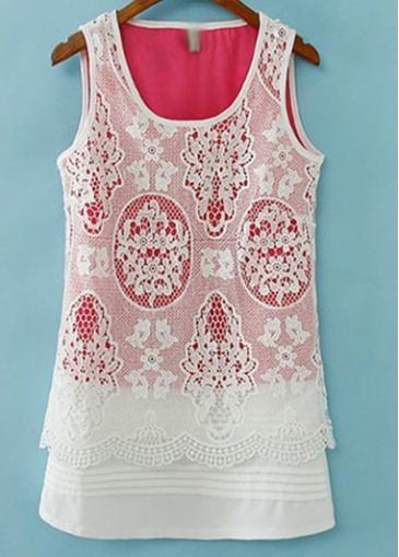 Rosewe Enchanting Round Neck Sleeveless Straight Dress For Woman
