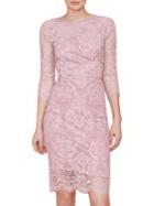 Shein Hollow Out Back Quarter Sleeve Lace Dress
