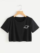 Shein Graphic Print Crop Tee