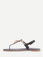 Shein Black T-strap Studded Sandals
