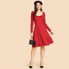 Shein Double Button Fit & Flare Dress