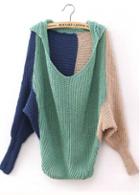 Rosewe Stylish Batwing Sleeve V Neck Long Sleeve Sweaters