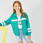Shein Girls Zip Up Sideseam Sweatshirt