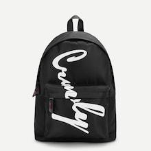 Shein Men Letter Print Nylon Backpack