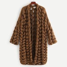 Shein Loose Knit Open Front Cardigan