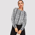 Shein Snake Skin Print Pullover