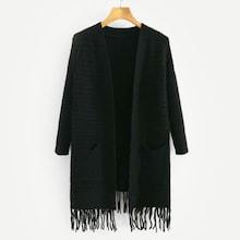Shein Fringe Hem Cardigan