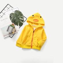 Shein Toddler Girls Cartoon Embroidered Hooded Jacket