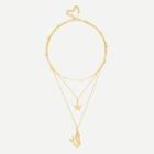 Shein Star & Mermaid Pendant Link Layered Necklace
