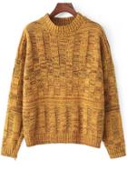 Shein Chunky Knit Vintage Yellow Sweater