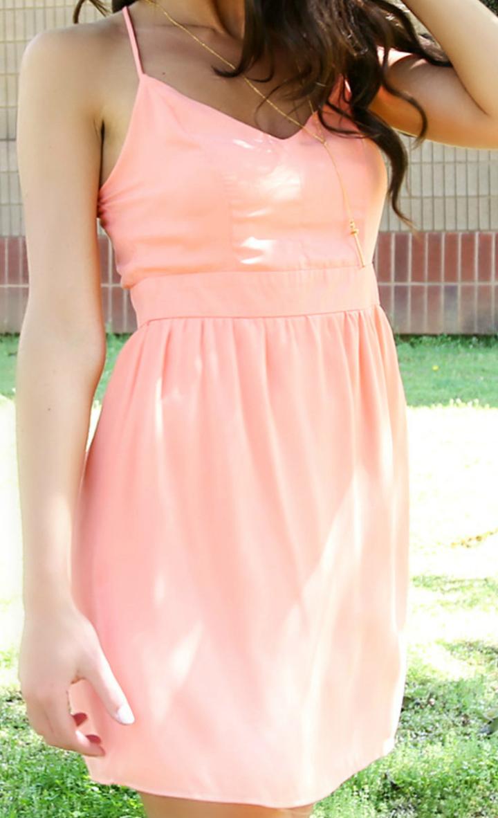 Shein Pink Criss Cross Back Backless Slim Dress