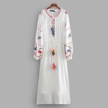 Shein Tassel Tie Embroidery Dress With Cami Dress
