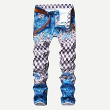 Shein Men Geo Print Jeans