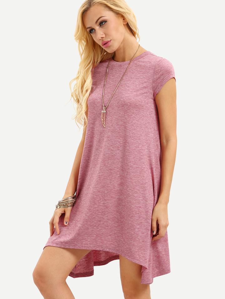 Shein Cap Sleeve Asymmetrical Swing Dress