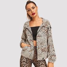 Shein Leopard Print Hoodie Jacket
