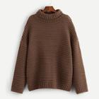Shein Plus Turtleneck Drop Shoulder Sweater