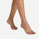 Shein Rhinestones Mesh Design Pantyhose Stockings