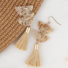 Shein Marble Detail Tassel Earrings