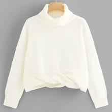 Shein Turtleneck Cable Knit Hem Sweater