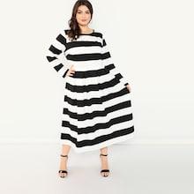 Shein Plus Color Block Fit And Flare Dress