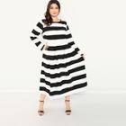 Shein Plus Color Block Fit And Flare Dress