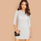 Shein Solid Heathered Knit Dress