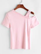 Shein Asymmetric Cold Shoulder T-shirt