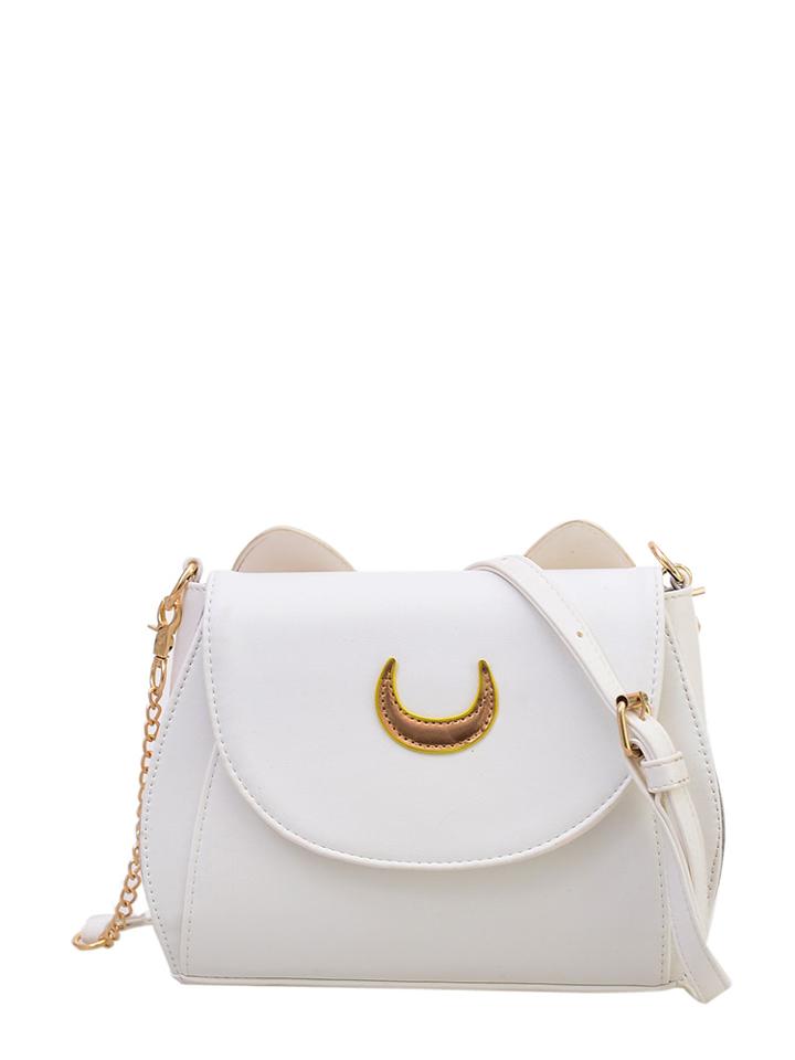 Shein Moon Pattern Flap Shoulder Bag With Cat Ear